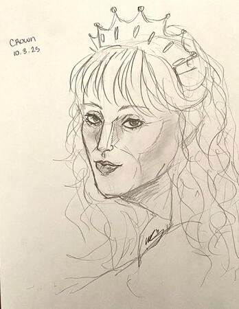 Inktober Day 3 2025 Crown
